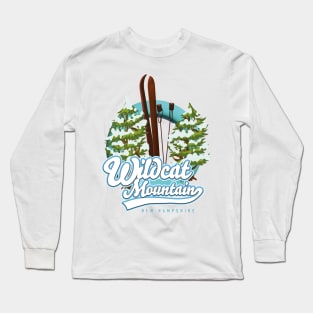 Wildcat Mountain new hampshire retro ski logo Long Sleeve T-Shirt